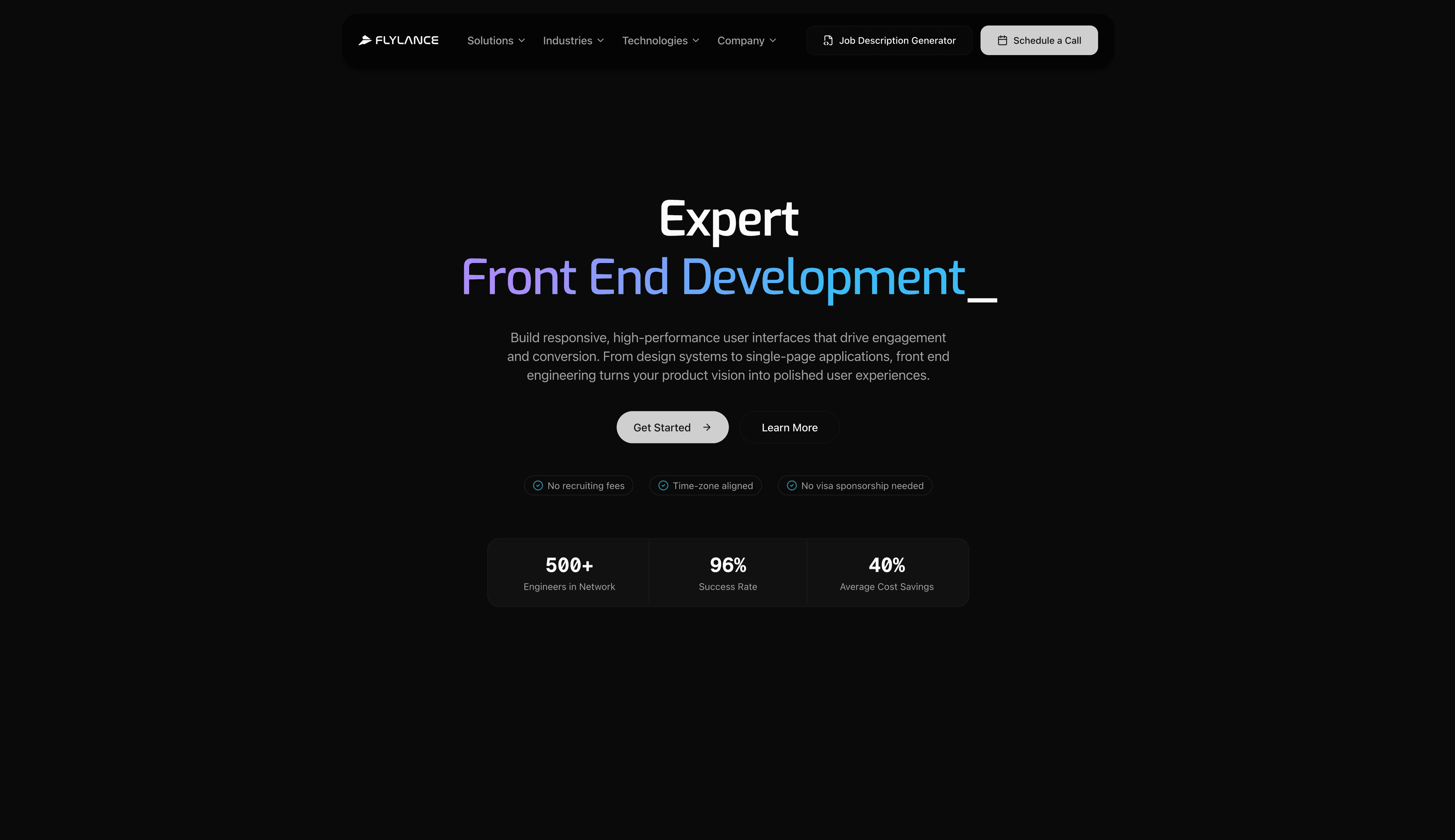 Technology Landing Pages