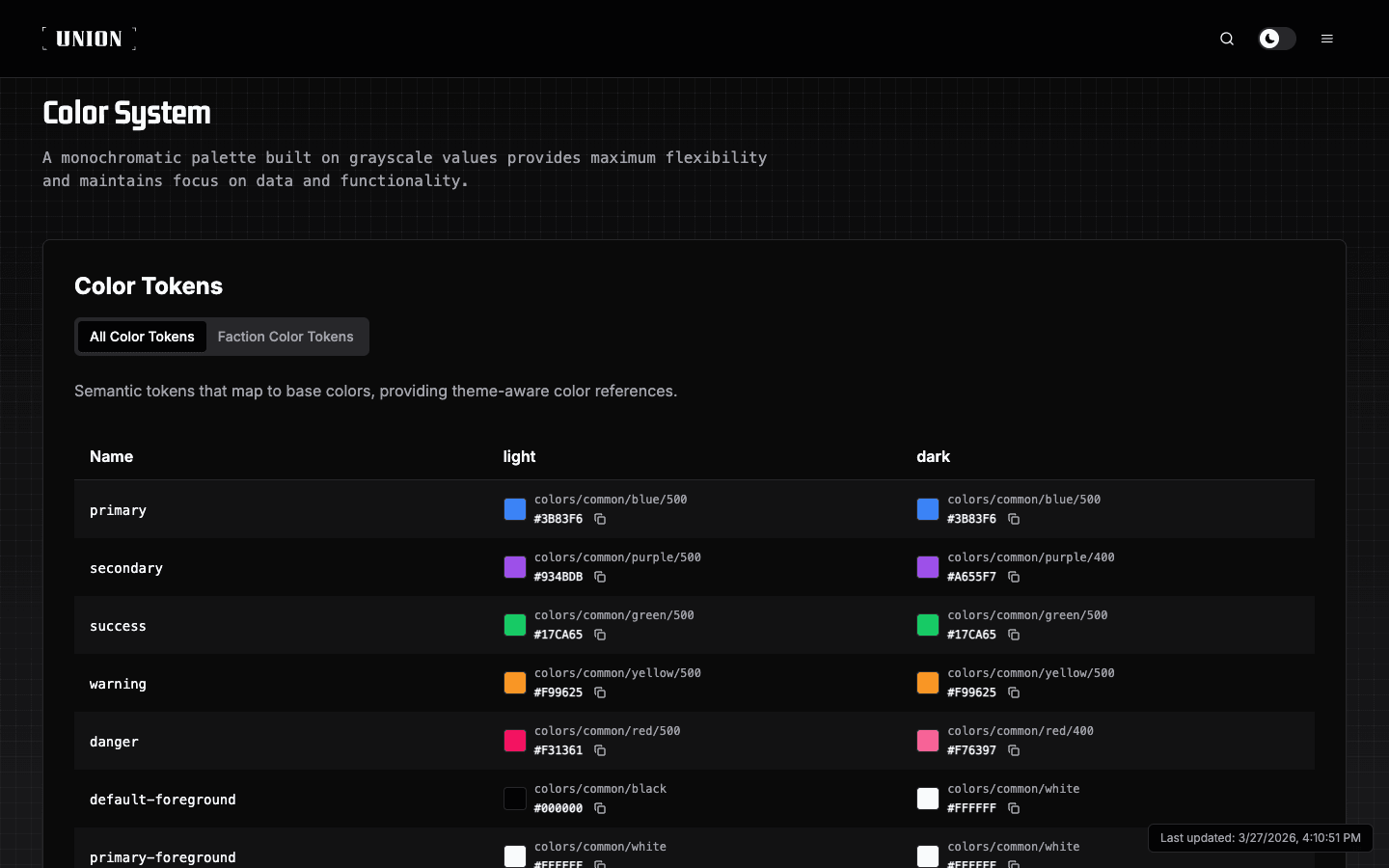 Color System & Semantic Tokens