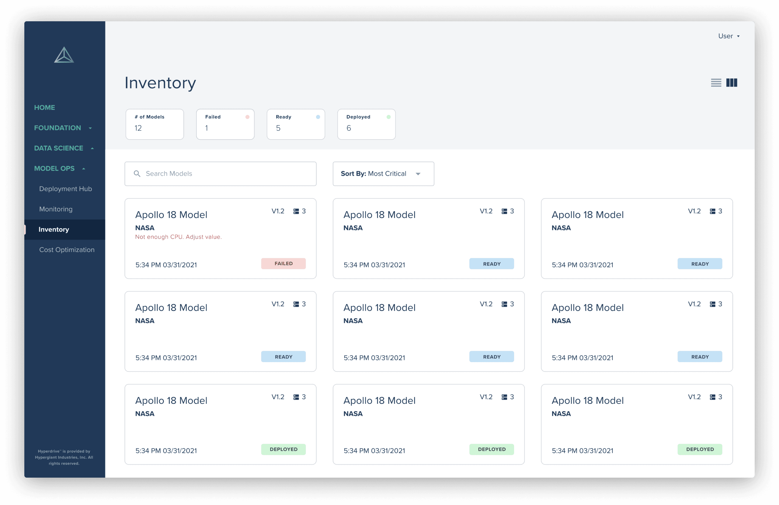 Model Inventory & Operations